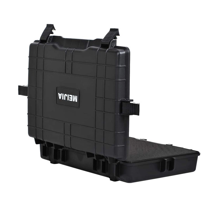 MEIJIA Waterproof Hard Camera Case,Hard Laptop Case,Hard Case with Customized Fit Foam Included, Elegant Black,Fit for computers,camera,lens (21.62"X17.25"X4.87") - Image 4